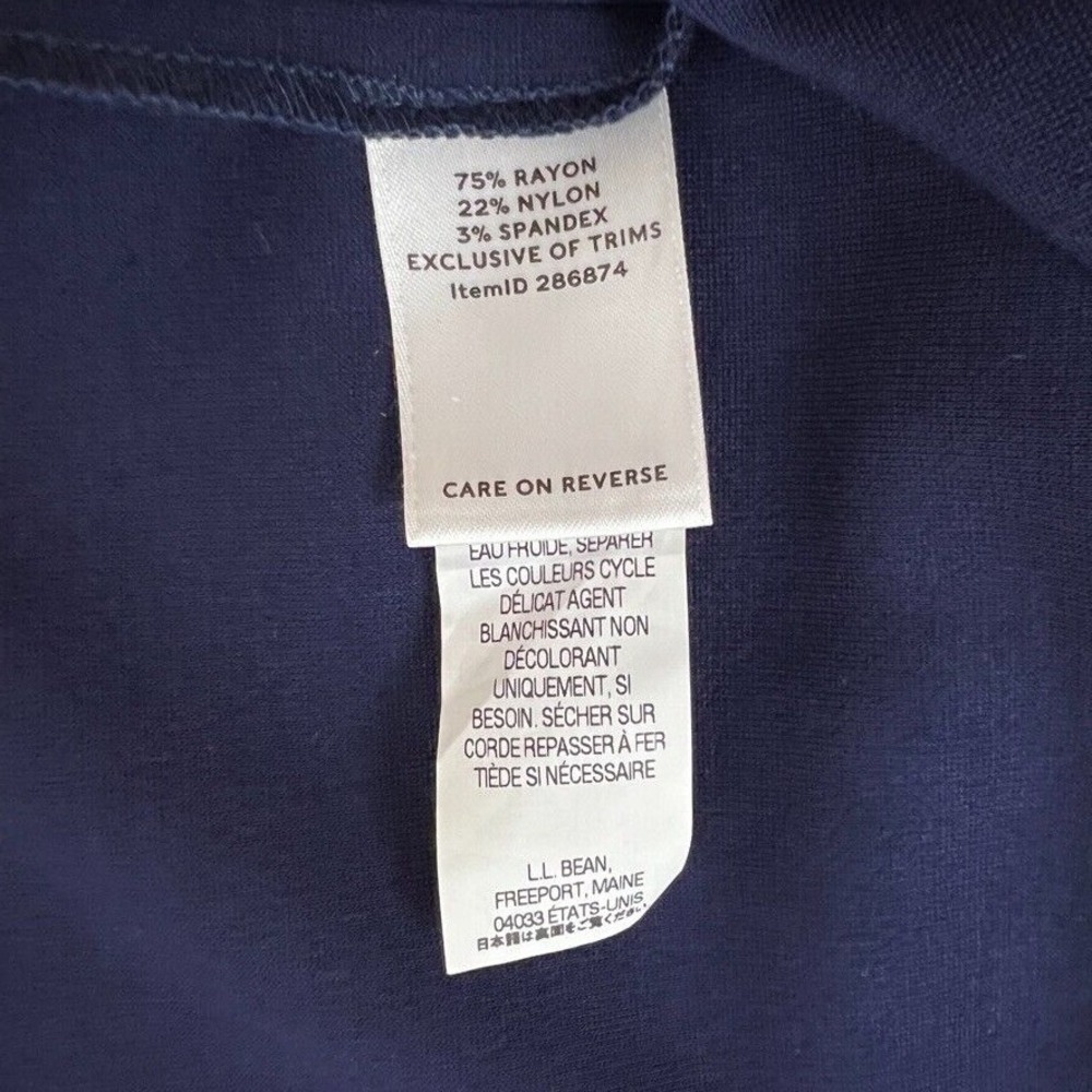 LL Bean Signature Ponte Dress Women 4 Blue Pleated A Line Midi Dress Read *item* - Picture 10 of 13